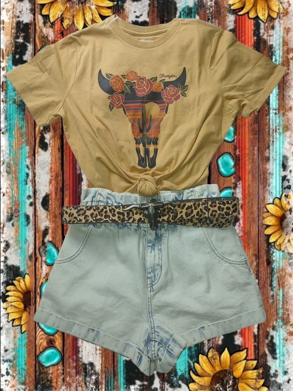 Wrangler Bull Skull Graphic Tee